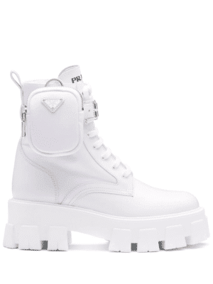 Prada Monolith Boots | White