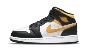 Air Jordan 1 Mid White Pollen Black